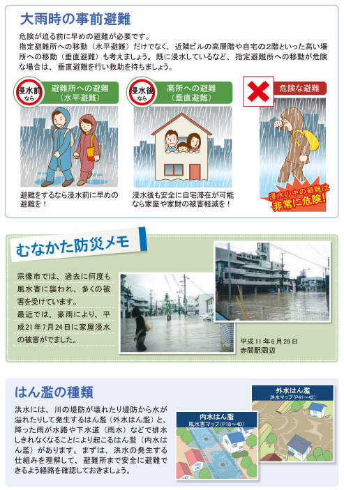 大雨時の事前避難