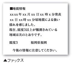 図3 地震情報例