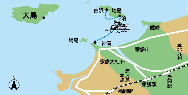 地島航路地図