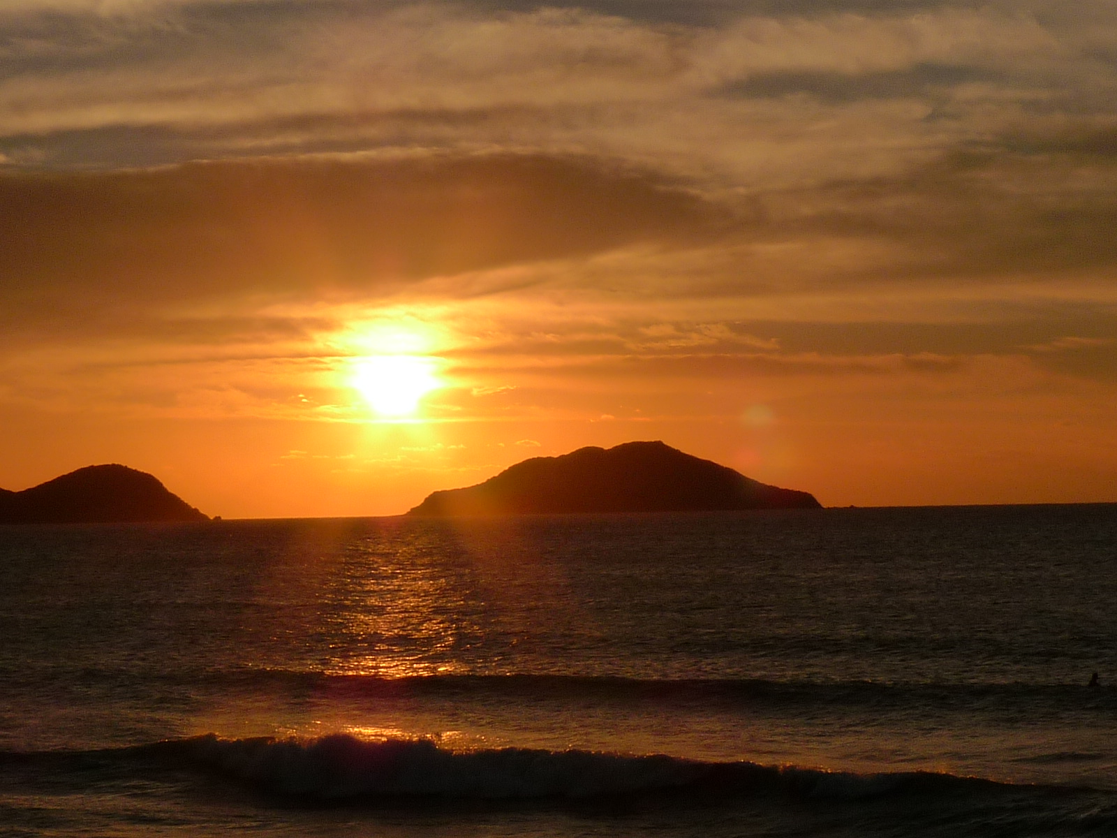 さつき松原海岸夕日