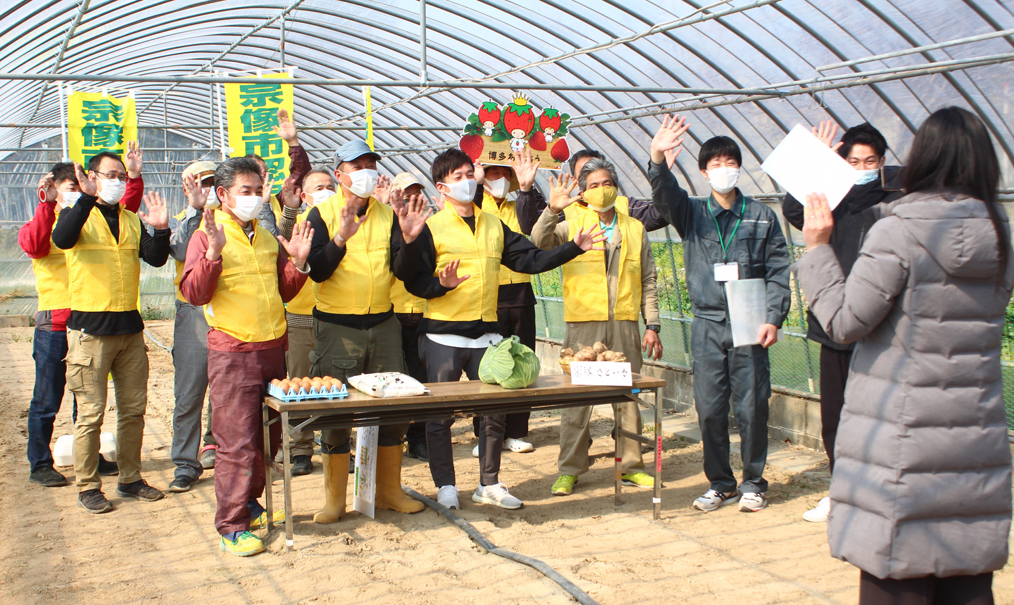 市内の農家さんたちが大集合！全国に向けて宗像の農作物をPRしました（同協議会より提供）