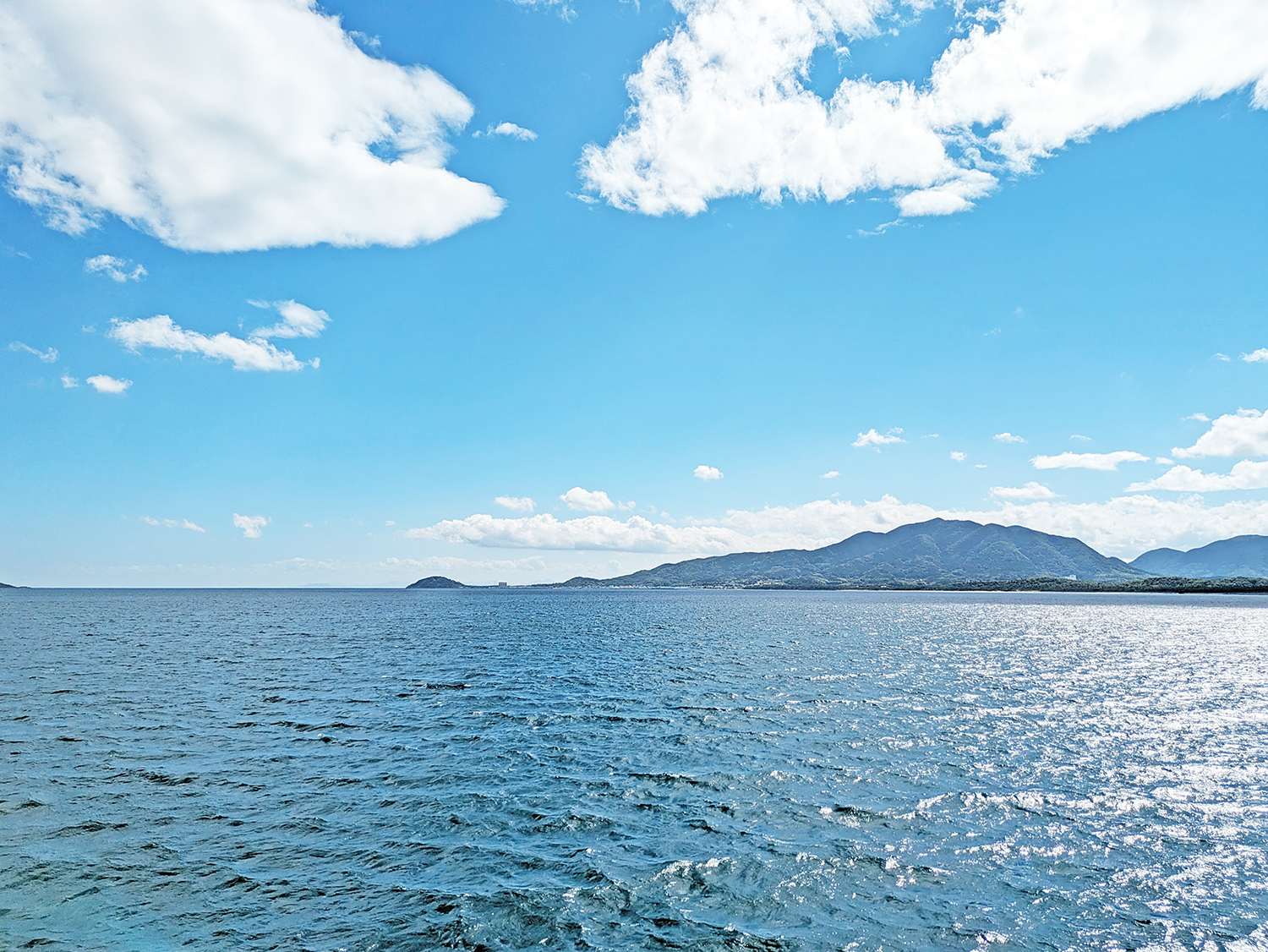 夏らしい空とキラキラと光る海！潮風が心地良い！