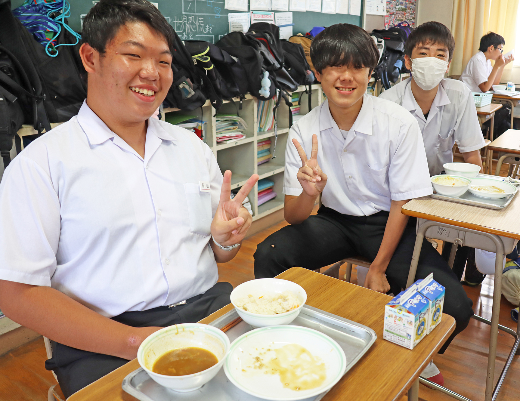 仲良く元気に完食する姿も見られました